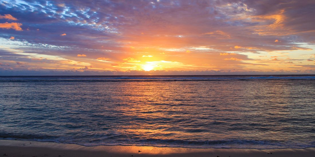 zonsondergang Cook eilanden