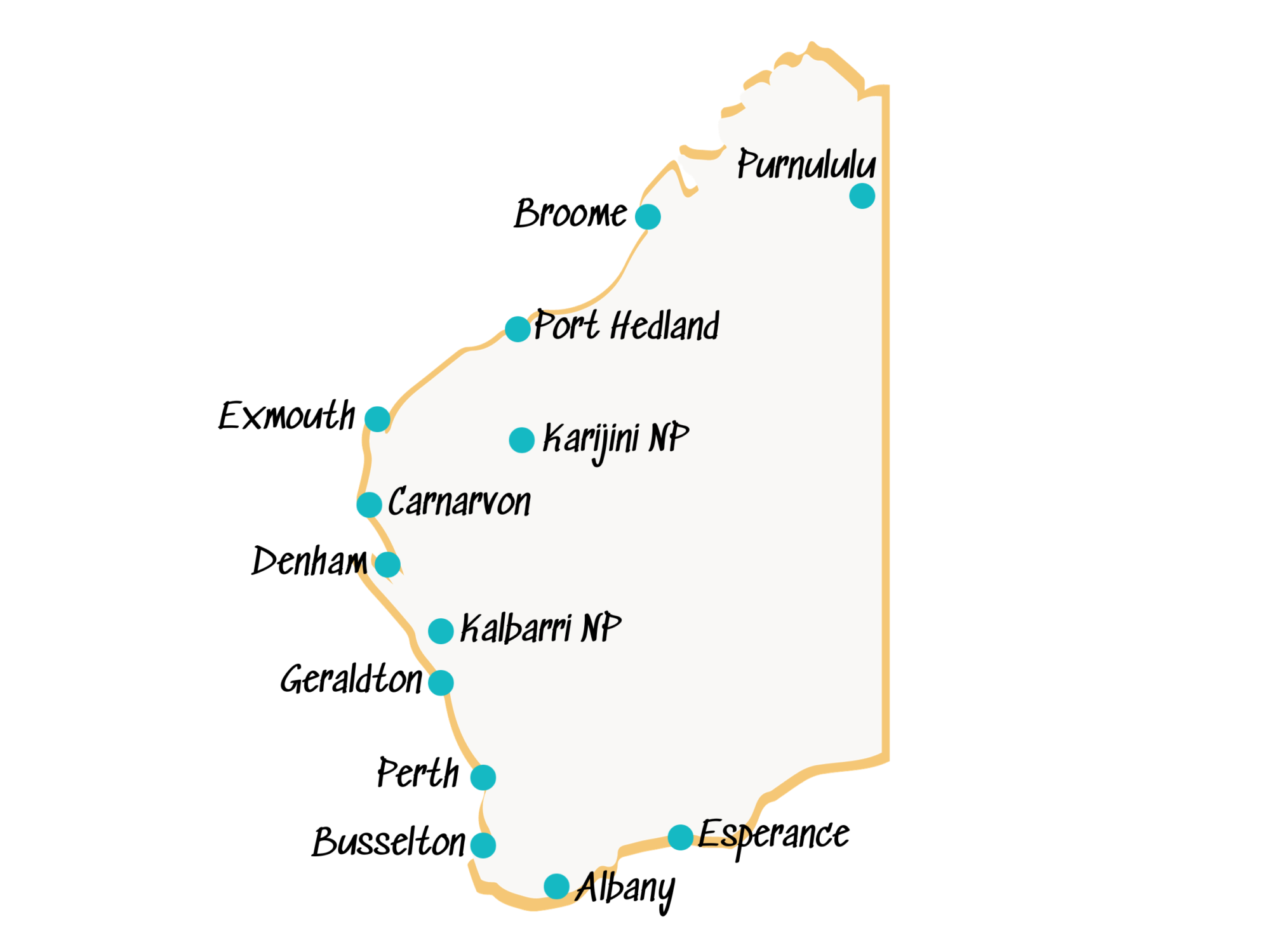 route West-Australië