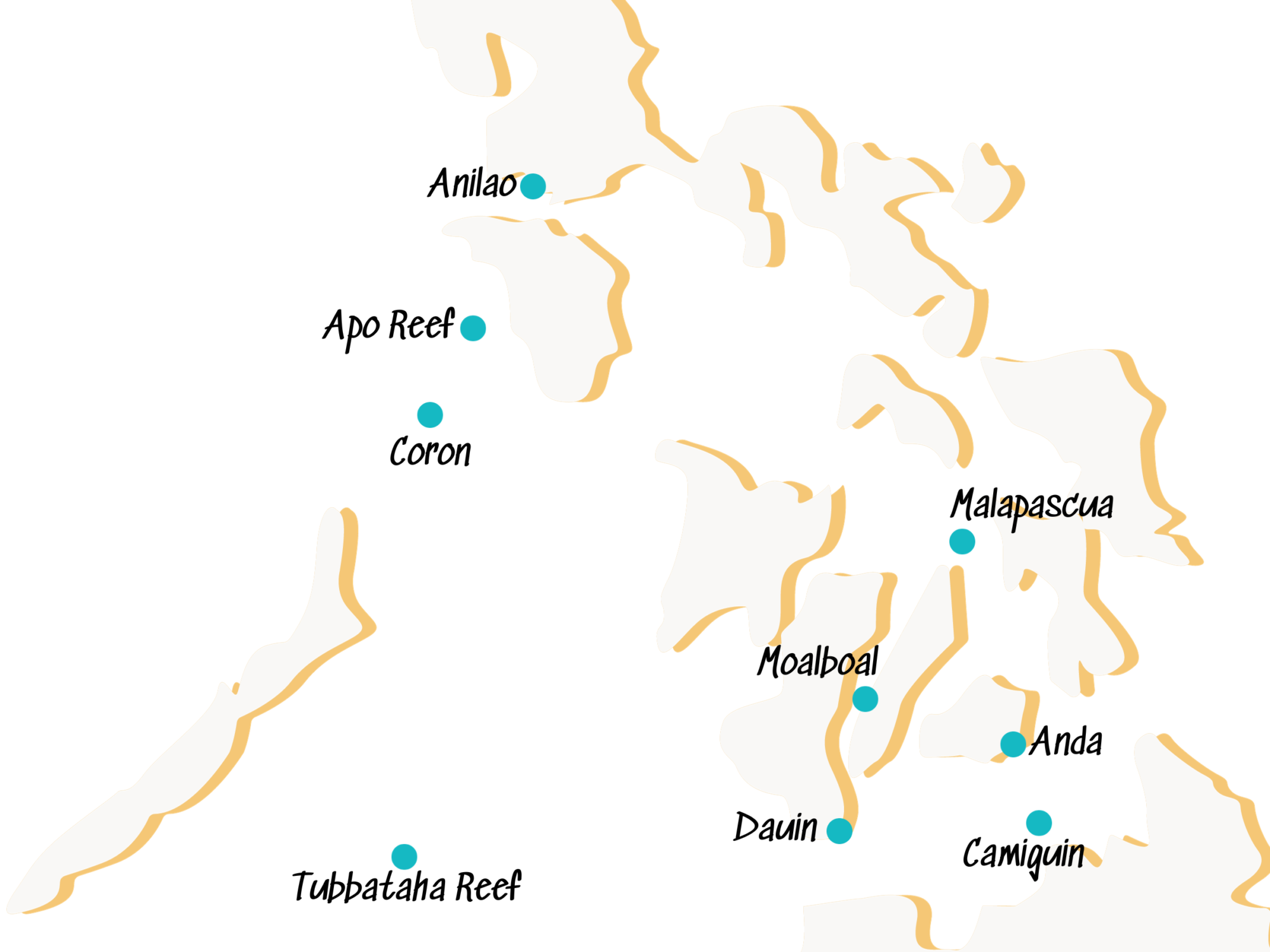 kaart duiken filipijnen