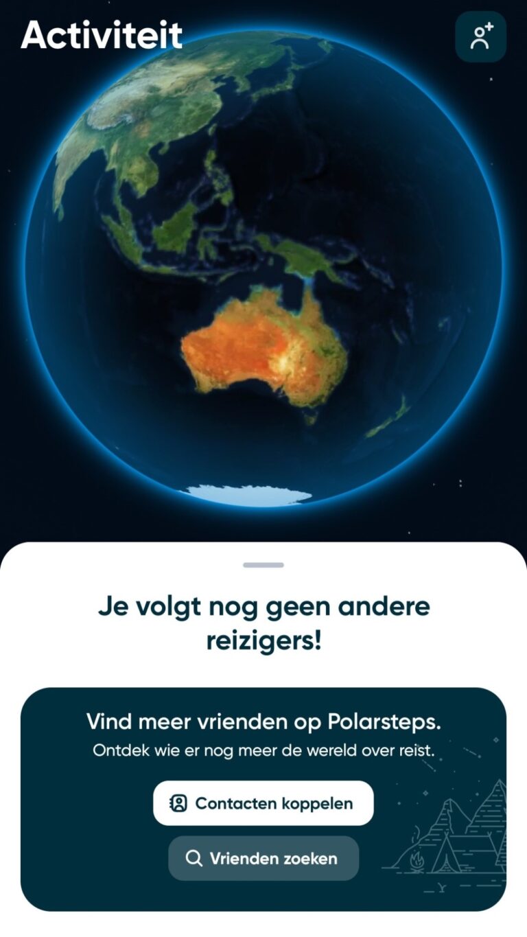 Polarsteps app - vrienden zoeken